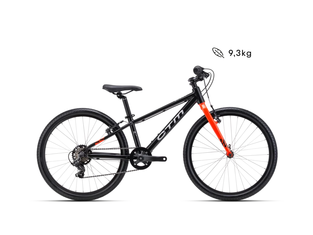 Detský bicykel CTM BENNY 24 - matná čierna / oranžová