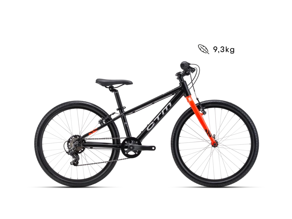 Detský bicykel CTM BENNY 24 - matná čierna / oranžová