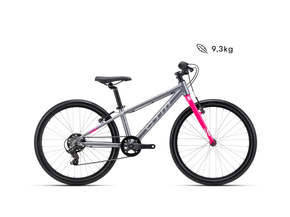 Detský bicykel CTM BENNY 24 - matná šedá / ružová