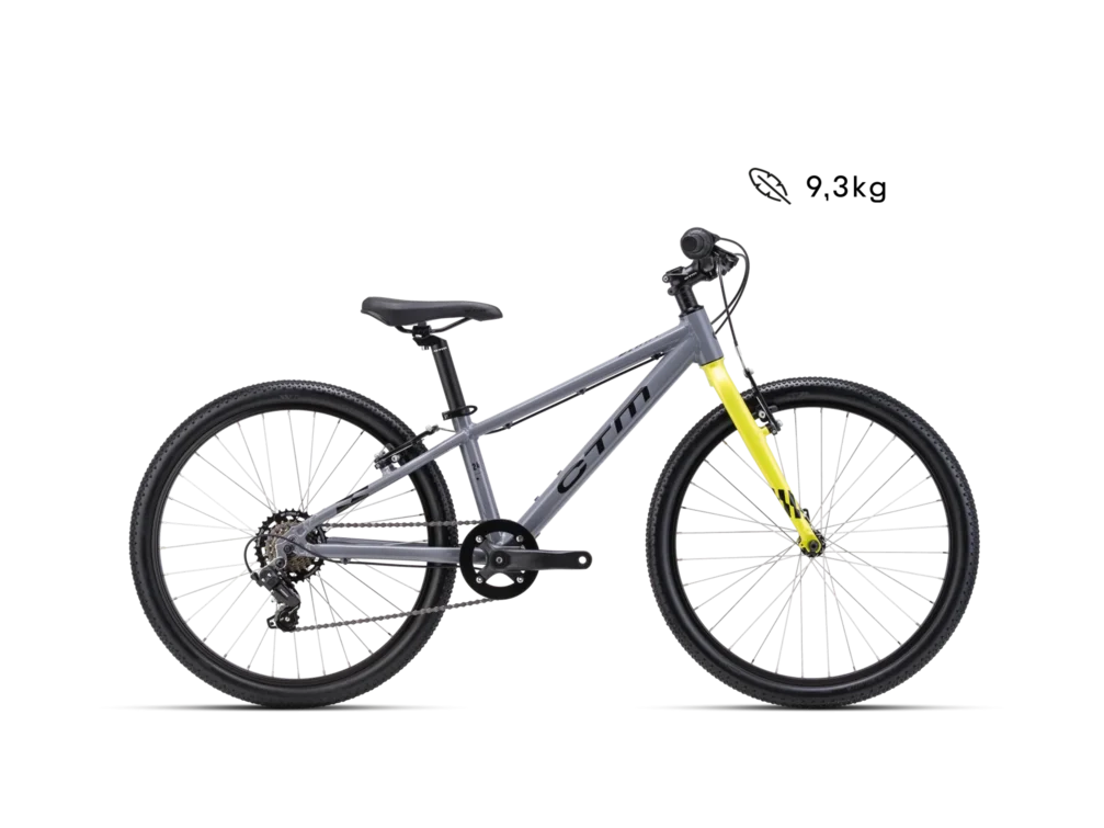 Detský bicykel CTM BENNY 24 - šedá / limetková
