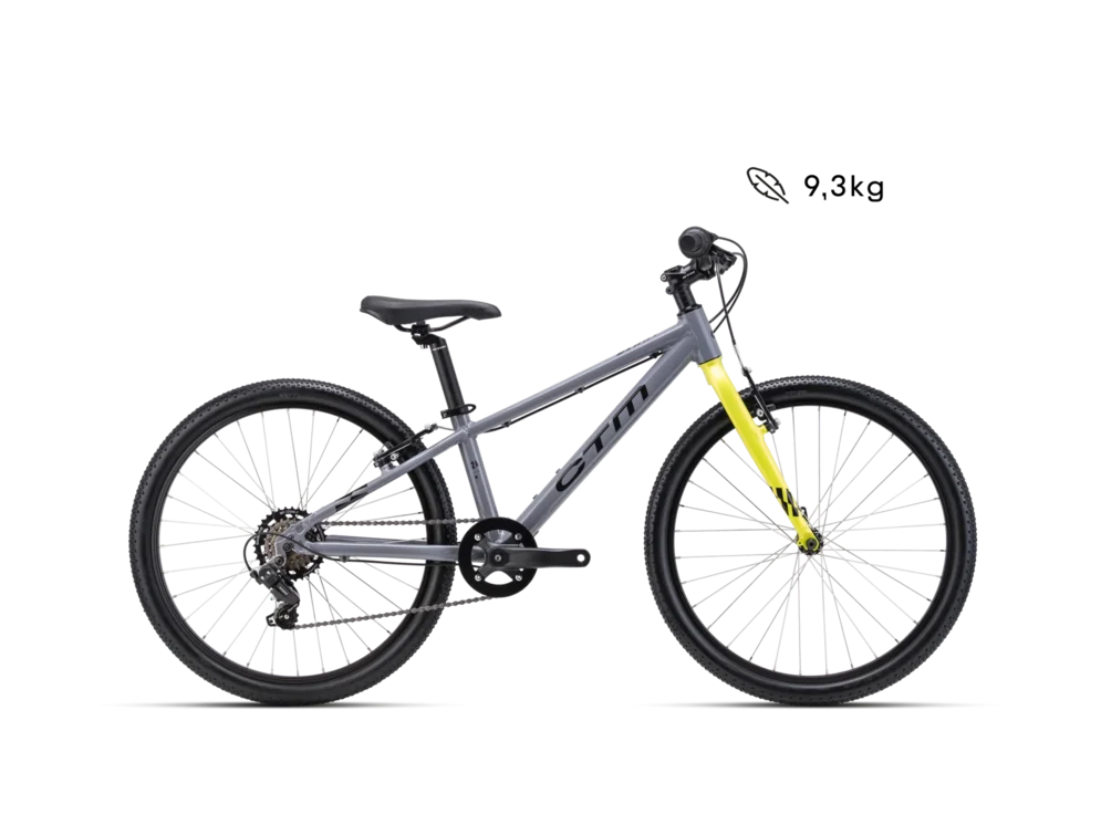 Detský bicykel CTM BENNY 24 - šedá / limetková