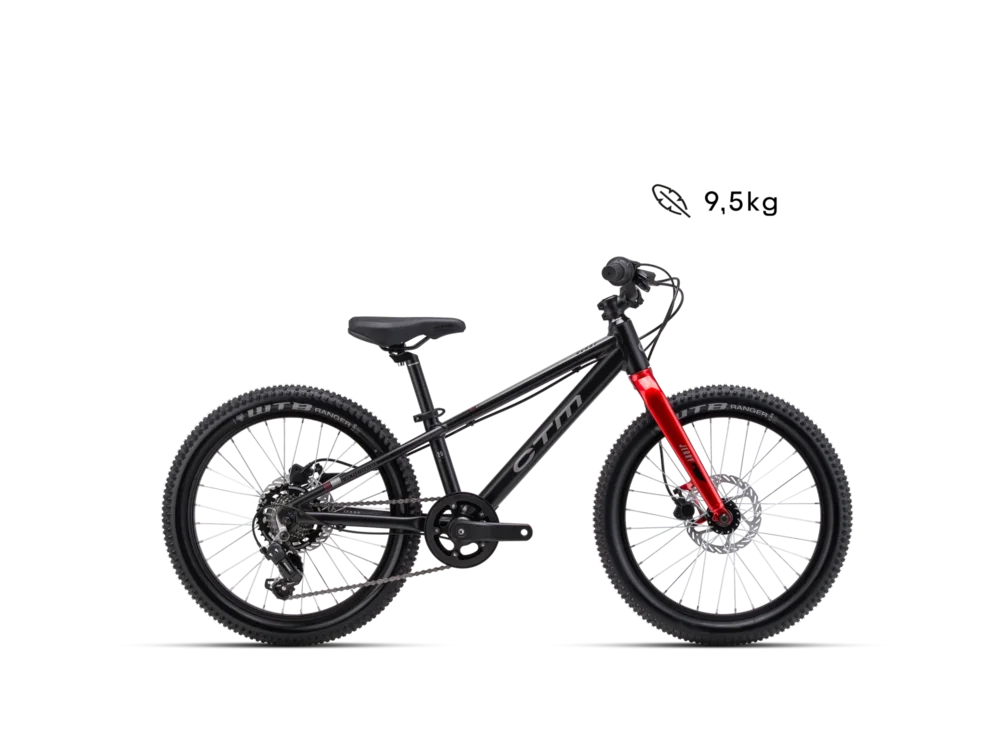 Detský bicykel CTM JERRY 2.0 20 - matná čierna / červená