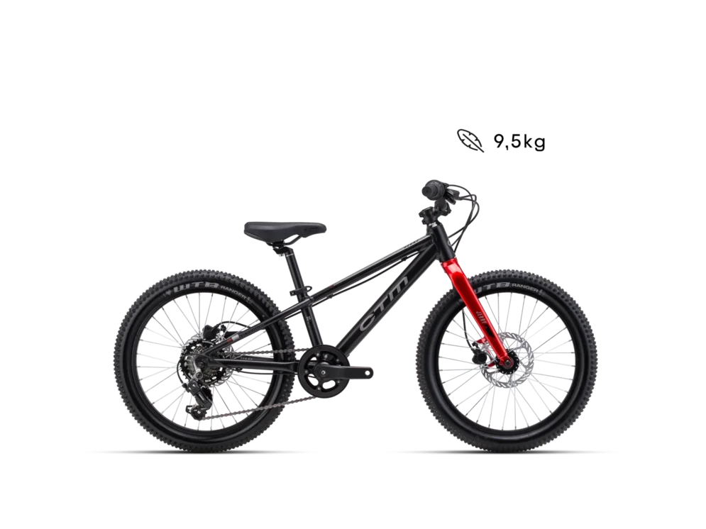 Detský bicykel CTM JERRY 2.0 20 - matná čierna / červená