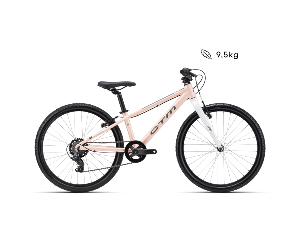 Detský bicykel CTM ROCKY SL 24 - matná svetloružová