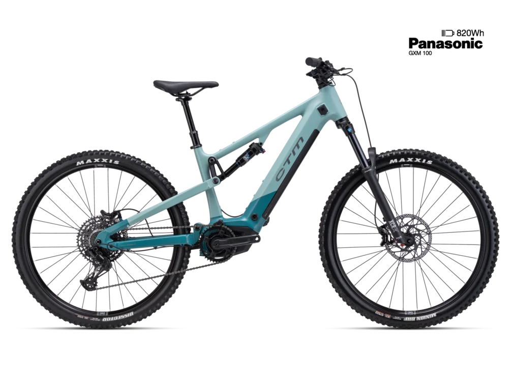 Elektrický horský bicykel CTM AREON GX Comp - matná tyrkysová / matná betónová