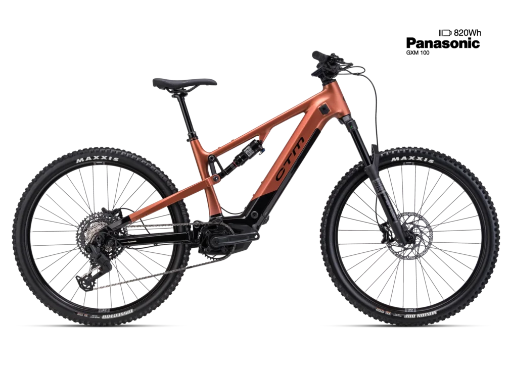 Elektrický horský bicykel CTM AREON GX Pro - čierna/matná tehlová