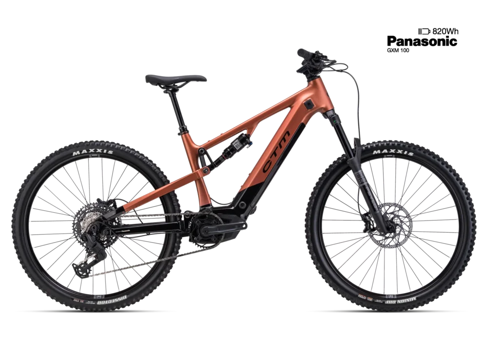 Elektrický horský bicykel CTM AREON GX Pro - čierna/matná tehlová