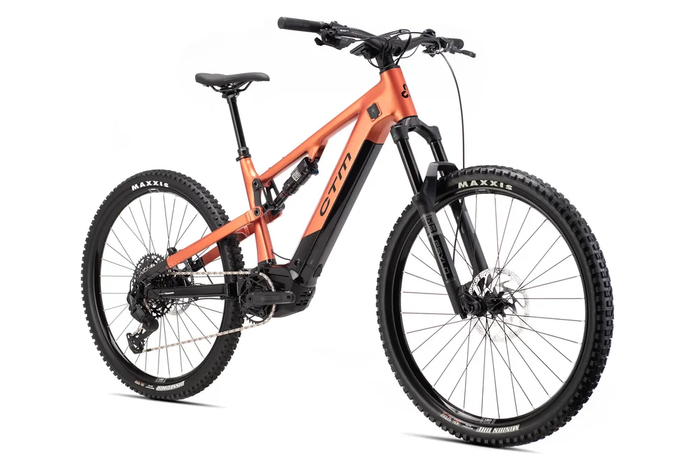 Elektrický horský bicykel CTM AREON GX Pro - čierna/matná tehlová