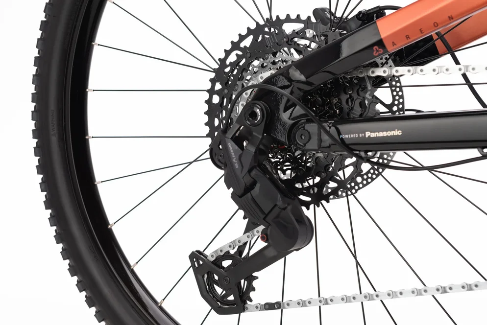 Elektrický horský bicykel CTM AREON GX Pro - čierna/matná tehlová