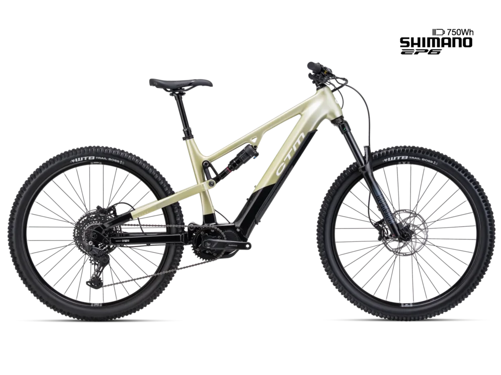 Elektrický horský bicykel CTM REZIST COMP - čierna/svetlá zlatá