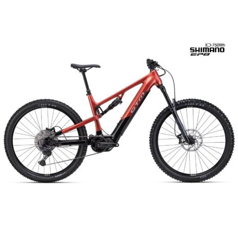 Elektrický horský bicykel CTM REZIST XPERT - čierna/tehlová
