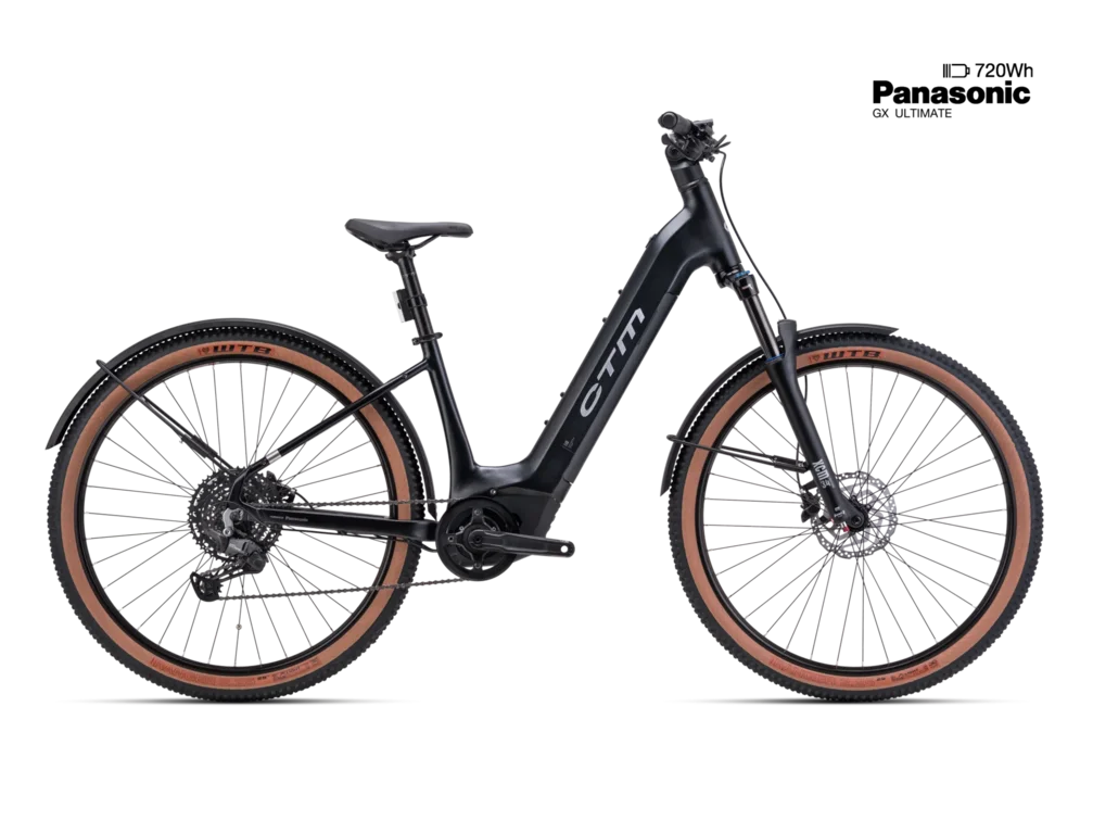 Elektrický horský bicykel CTM ROXXY GX Pro Allroad - matná čierna