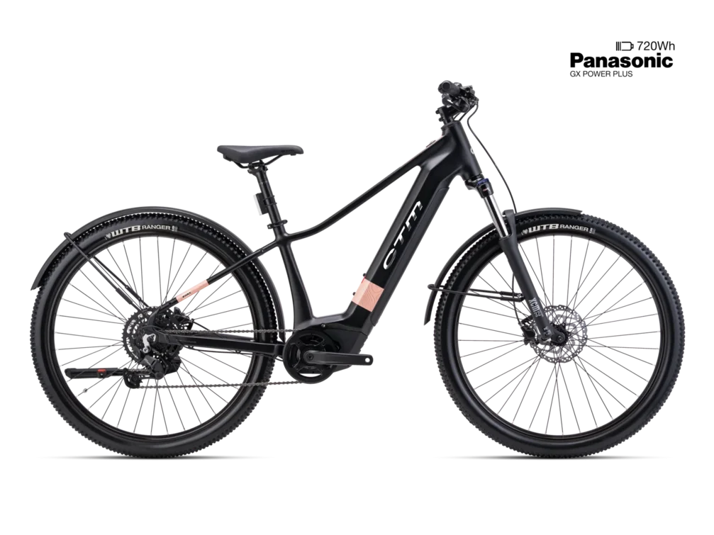 Elektrický horský bicykel CTM RUBY GX Allroad - matná čierna 27,5´´