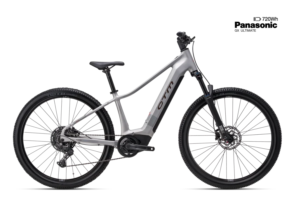 Elektrický horský bicykel CTM RUBY GX Pro - matná strieborná