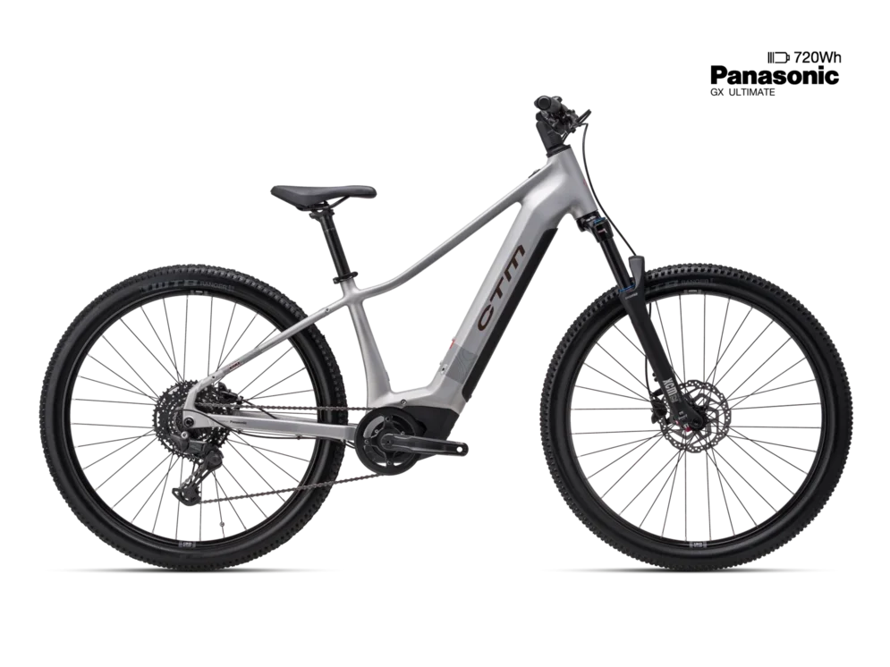 Elektrický horský bicykel CTM RUBY GX Pro - matná strieborná