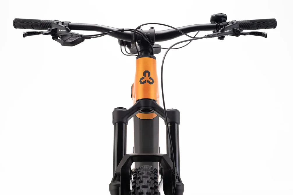 Elektrický horský bicykel CTM ZYNK GX Pro - matná čierna / matná oranžová