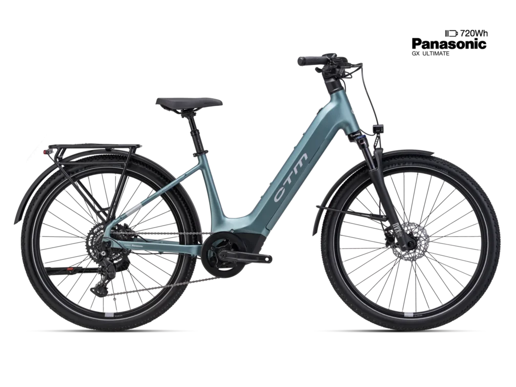 Elektrický mestský bicykel CTM METRIC GX 2.0 - matná sivozelená