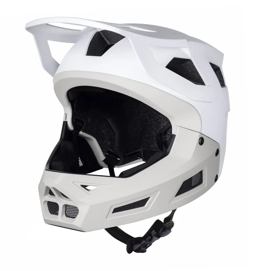helmet FORCE DROP downhill, biela