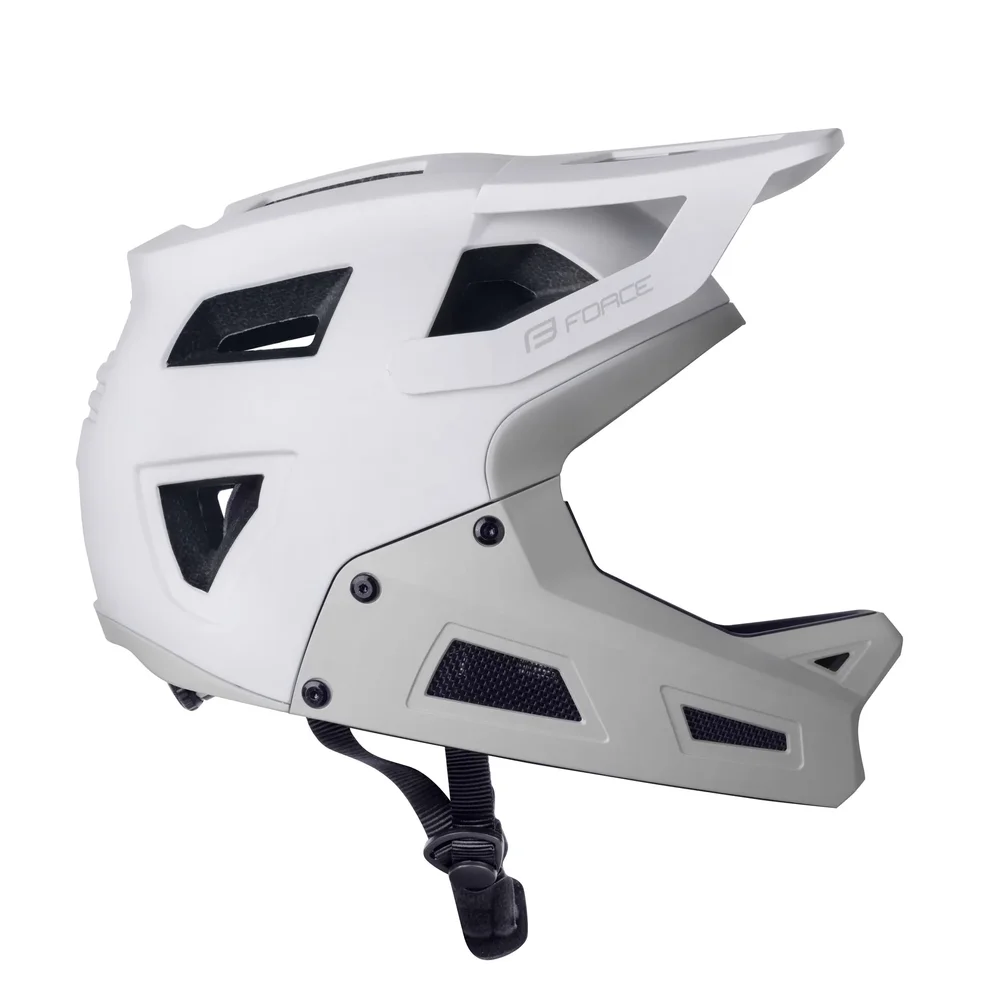 helmet FORCE DROP downhill, biela