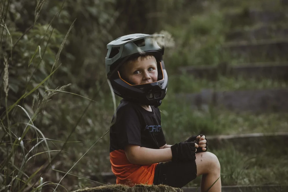 helmet FORCE DROP downhill, zelená