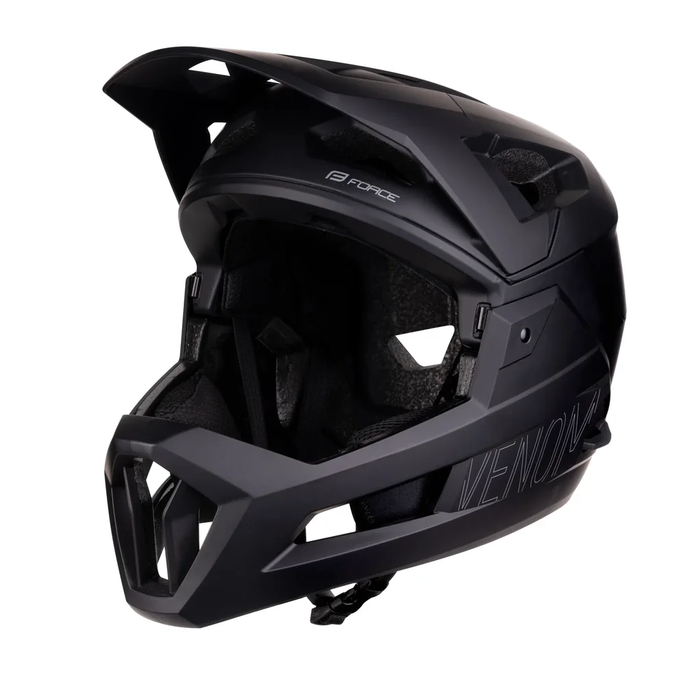 helmet FORCE VENOM downhill, čierna