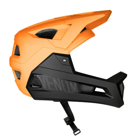 helmet FORCE VENOM downhill, oranžová