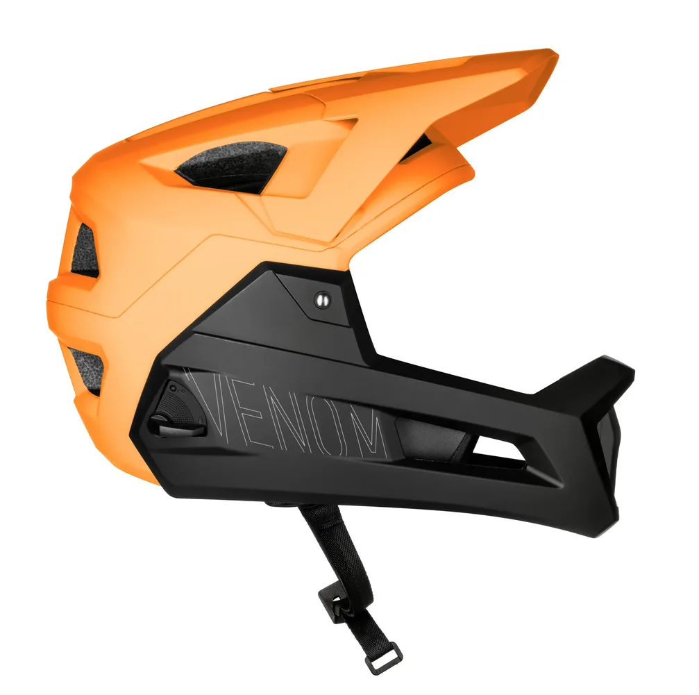 helmet FORCE VENOM downhill, oranžová
