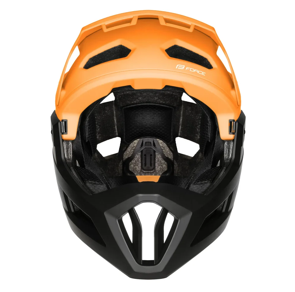 helmet FORCE VENOM downhill, oranžová