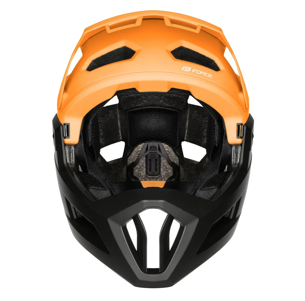 helmet FORCE VENOM downhill, oranžová
