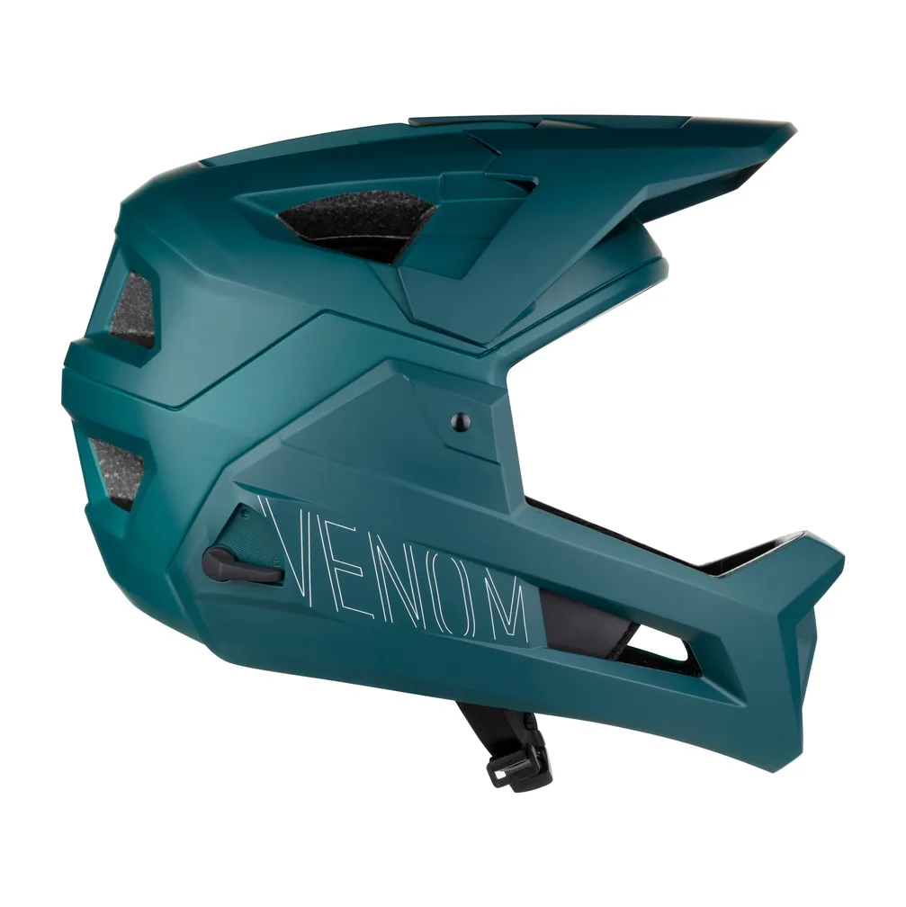 helmet FORCE VENOM downhill, petrolejová