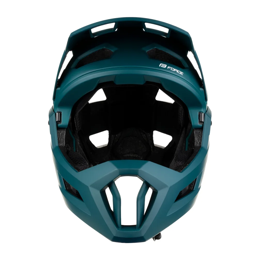 helmet FORCE VENOM downhill, petrolejová