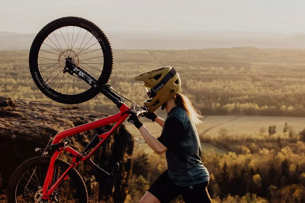 helmet FORCE VENOM downhill, piesková