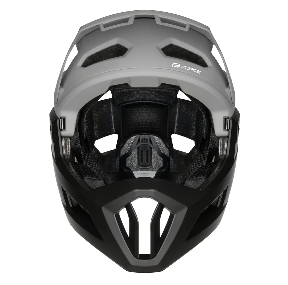 helmet FORCE VENOM downhill, šedo-čierna
