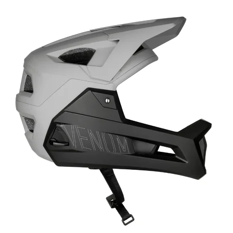 helmet FORCE VENOM downhill, šedo-čierna