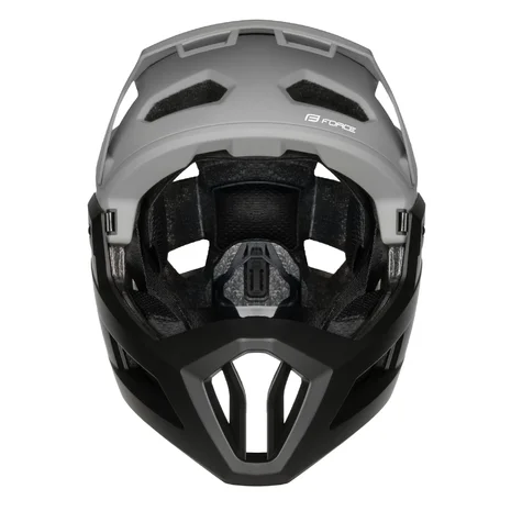 helmet FORCE VENOM downhill, šedo-čierna