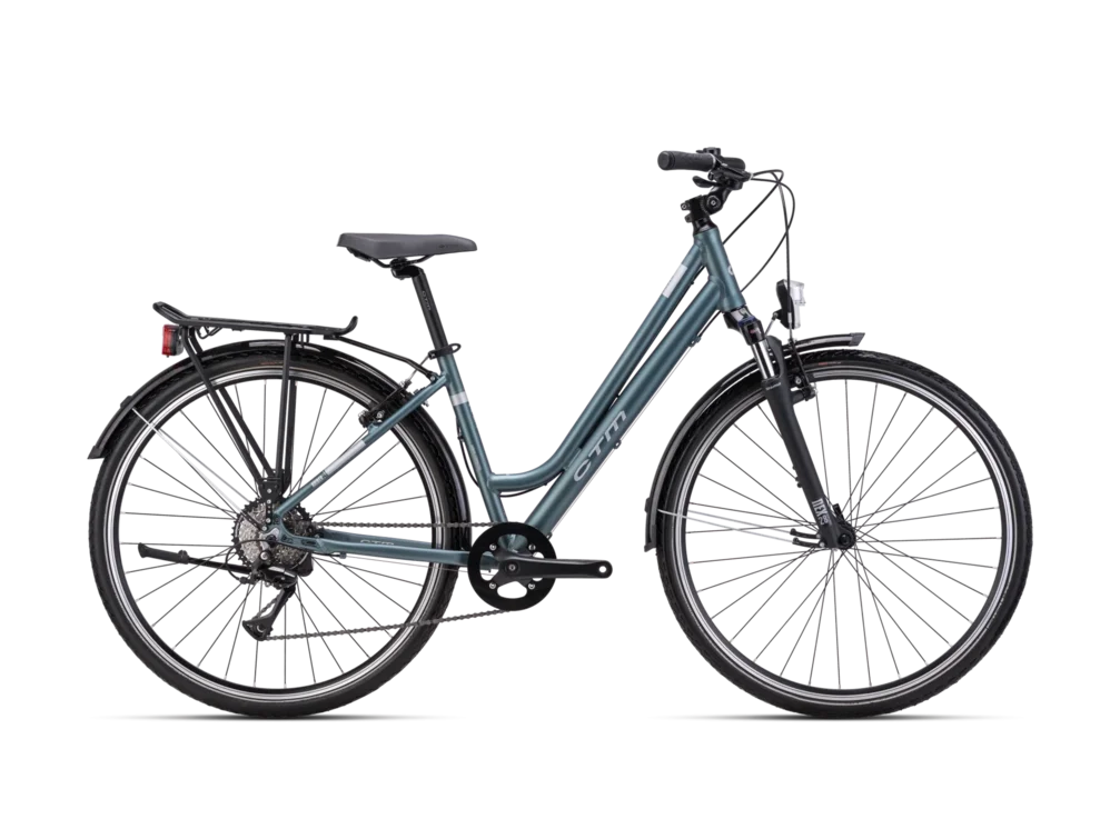 Mestský bicykel CTM AMBER matná sivozelená