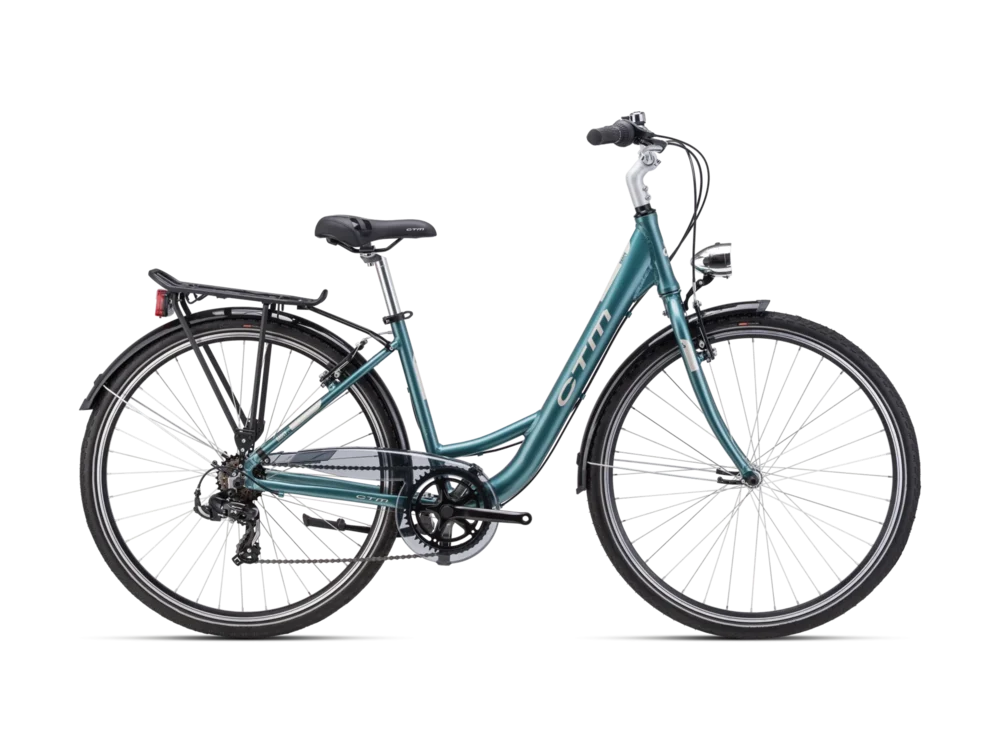 Mestský bicykel CTM NANCY matná sivozelená