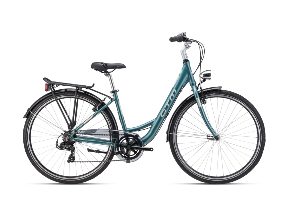 Mestský bicykel CTM NANCY matná sivozelená