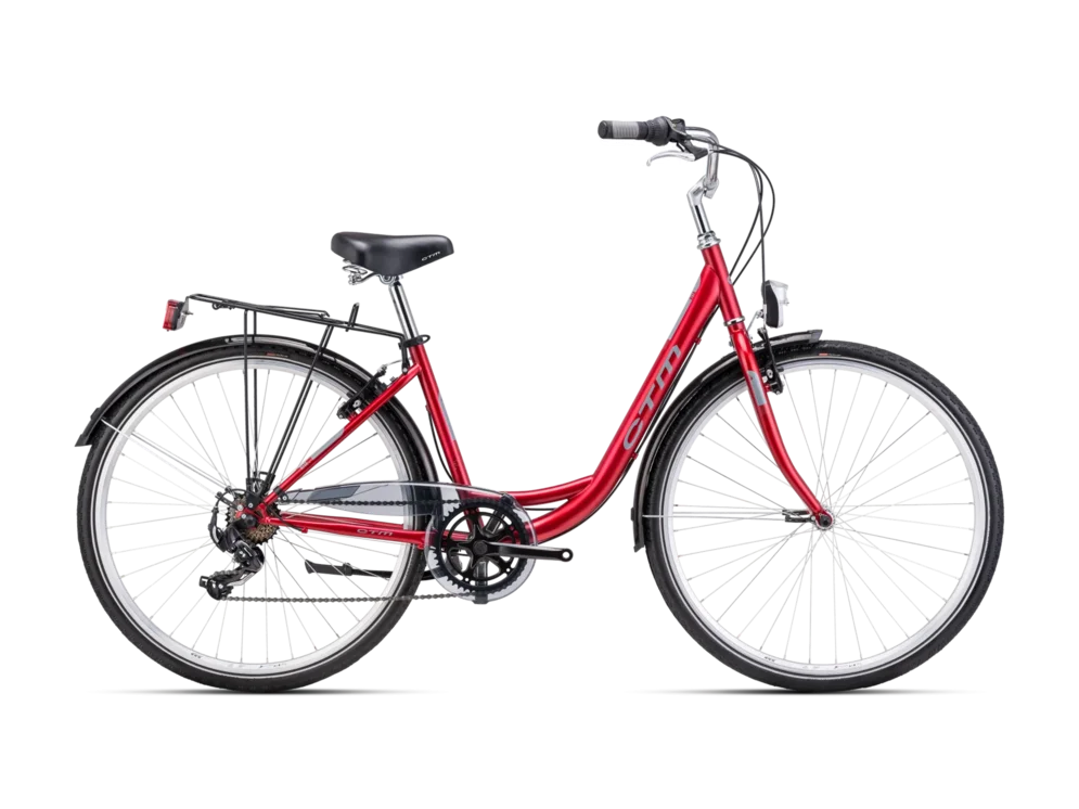 Mestský bicykel CTM RITTA 1.0 matná tmavočervená