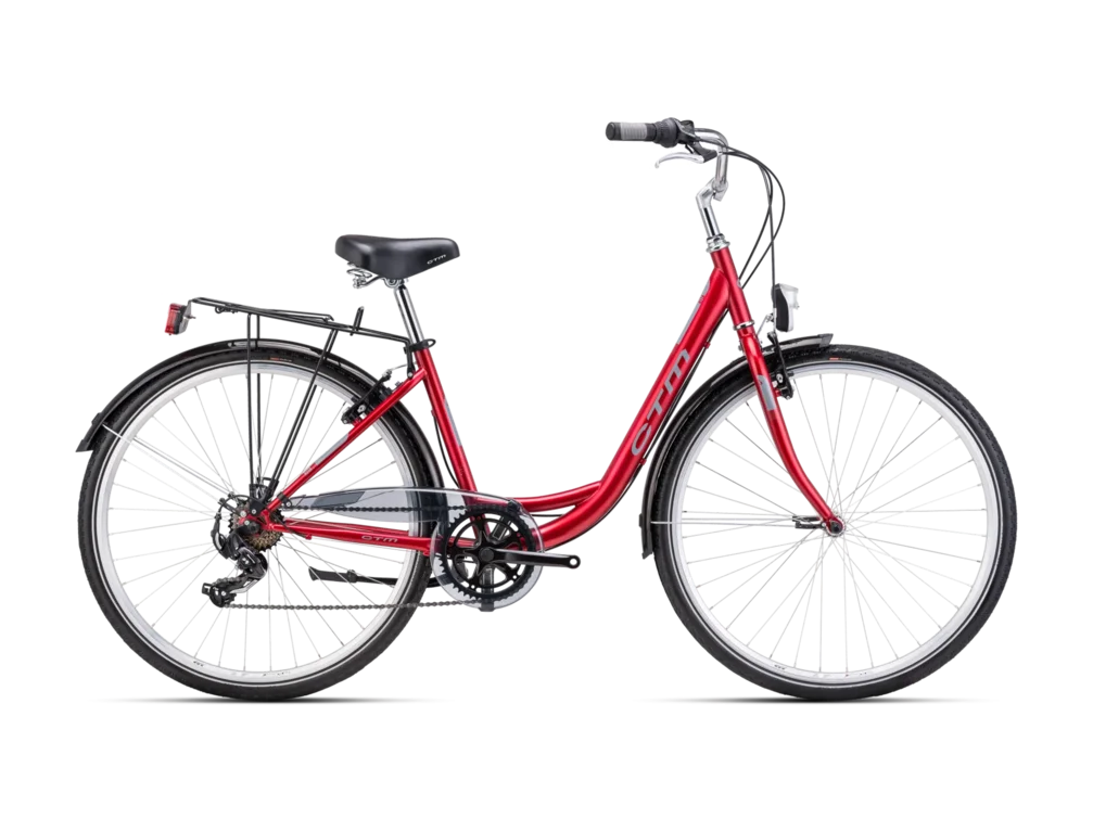 Mestský bicykel CTM RITTA 1.0 matná tmavočervená